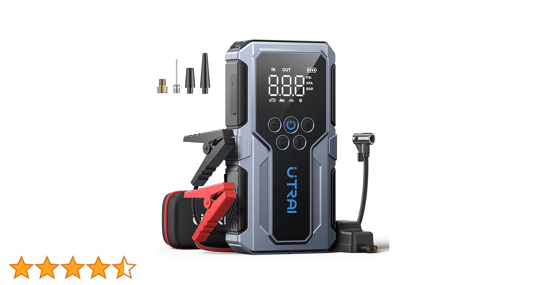 Amazon | UTRAI ジャンプスターター 空気入れ搭載 3000A